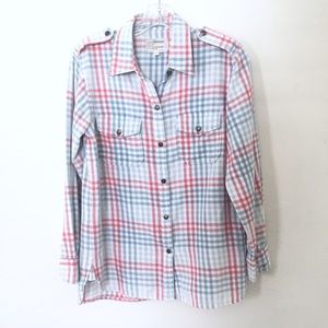 CURRENT/ELLIOTT Plaid Flannel Shirt Small/1